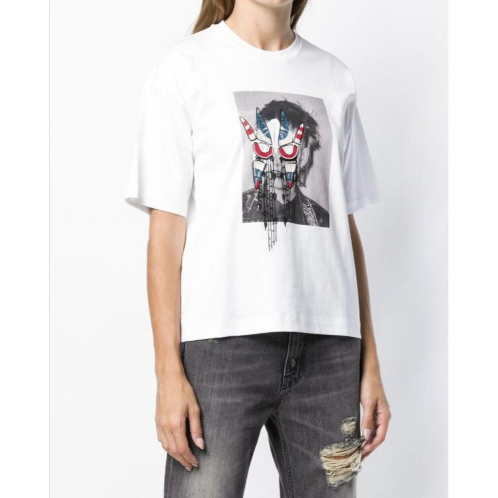$225 Diesel Black Gold Women’s Trebiz T-Shirt White Loose Fit Premium Tee XXS